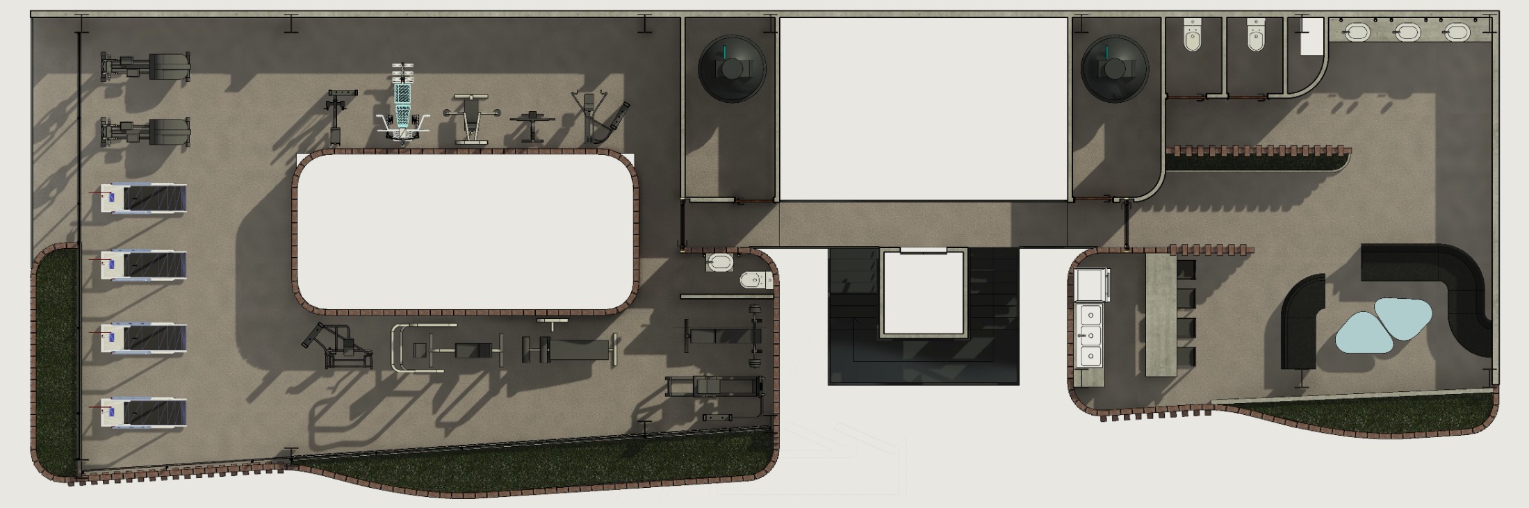 Planta de roof garden · Granados 60