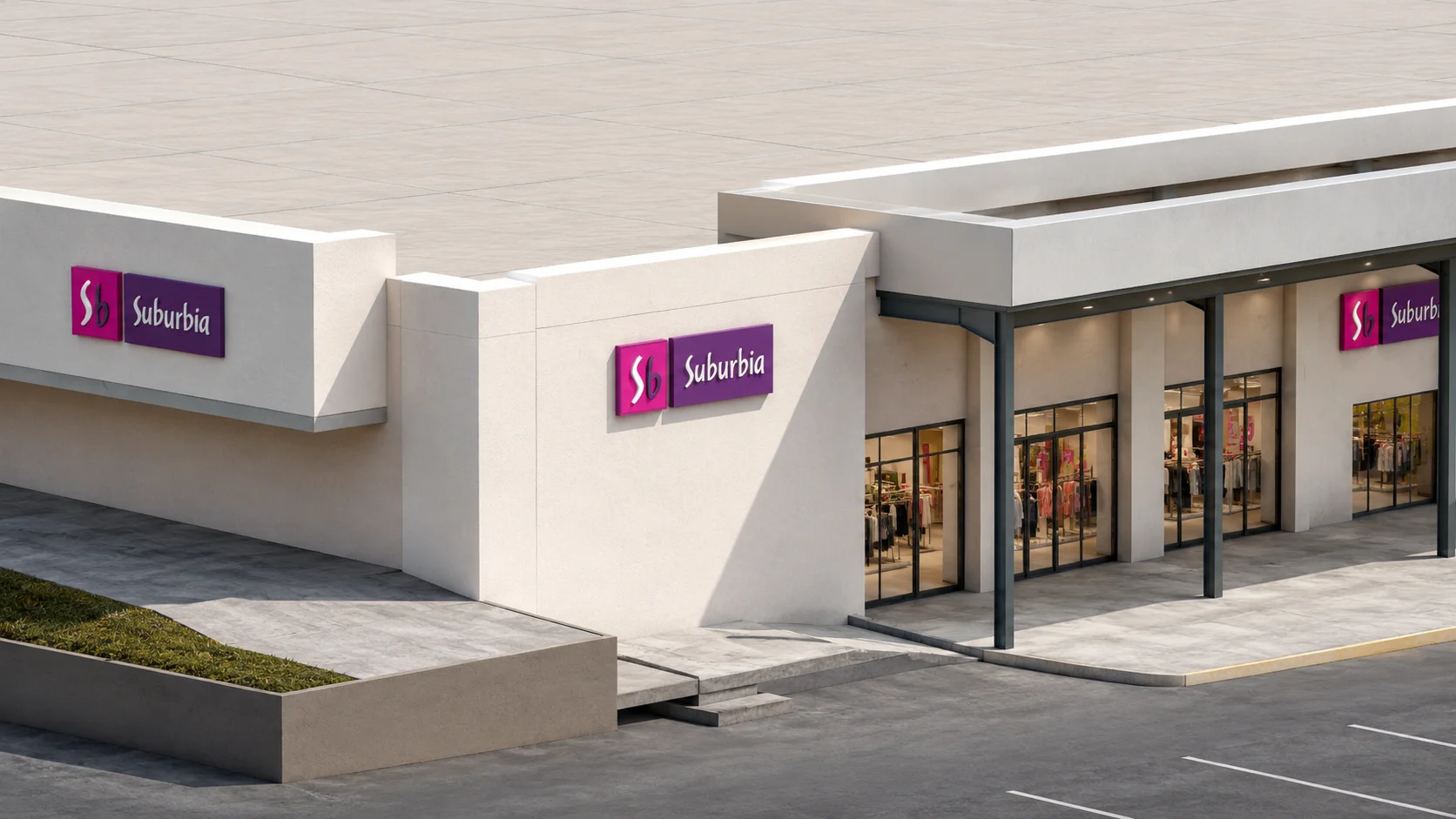 Suburbia Satélite · fachada de acceso